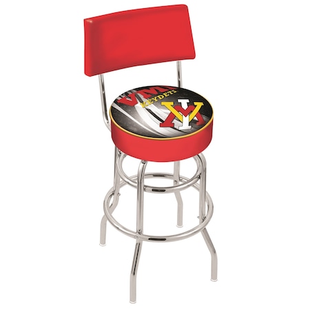 Holland Bar Stool Co 30" Chrome 2-Ring Virginia Military Institute Swivel Bar Stool, Back L7C430VAMilI-D2